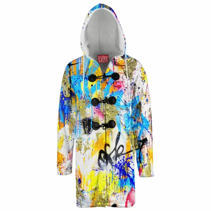 Colorful Hooded Cloak Coat