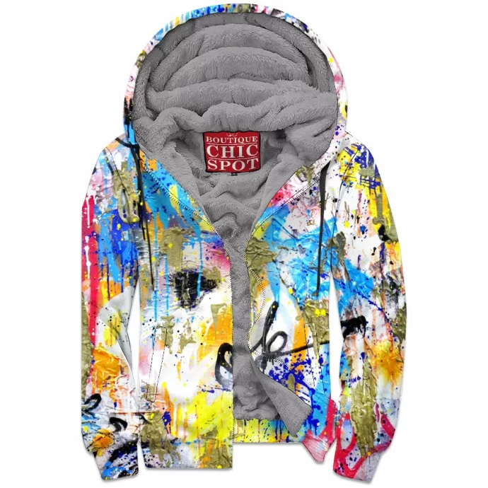 Colorful Zip Fleece Hoodie