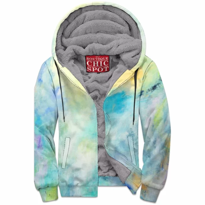 Abstraction Zip Fleece Hoodie