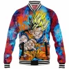 Anime Baseball-Jacket, Dragon Ball Baseball-Jacket, GoKu Baseball-Jacket, Super Saiyan Baseball-Jacket