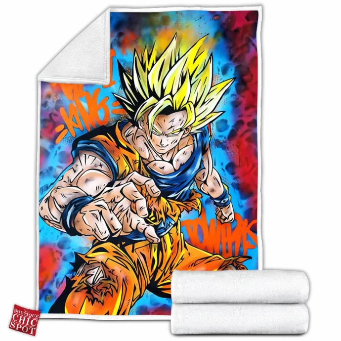 Son Goku Fleece Blanket