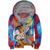 Anime Zip-Fleece-Hoodie, Dragon Ball Zip-Fleece-Hoodie, GoKu Zip-Fleece-Hoodie, Super Saiyan Zip-Fleece-Hoodie