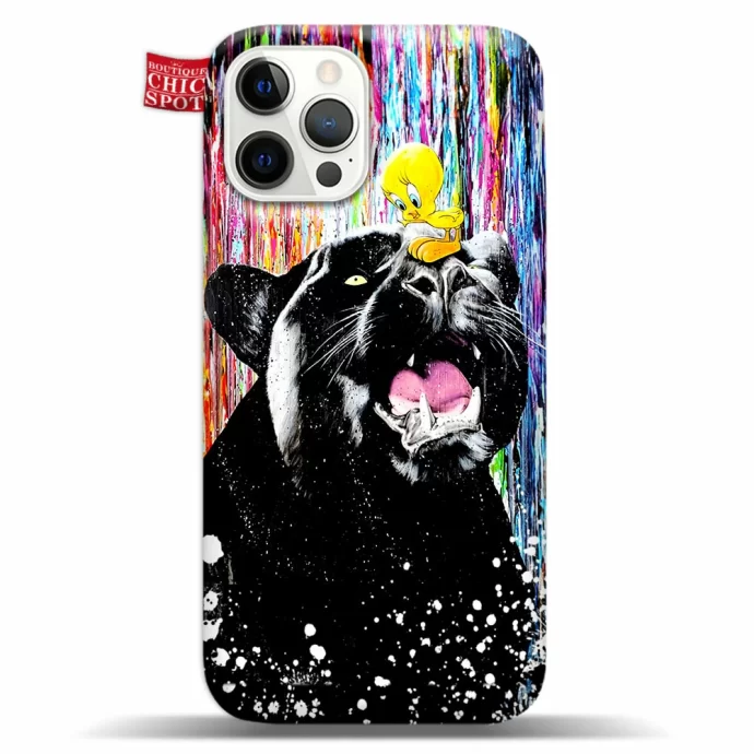 Black Panther and Tweety Phone Case Iphone