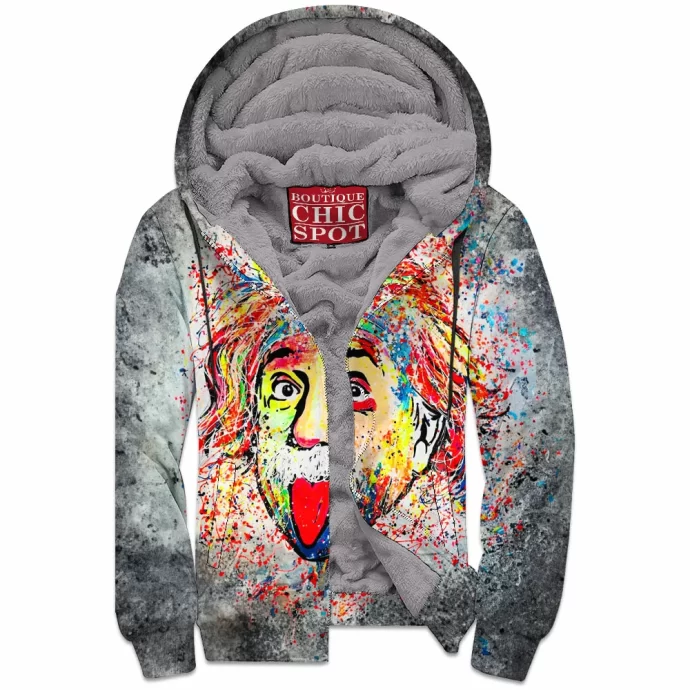 Albert Einstein Zip Fleece Hoodie