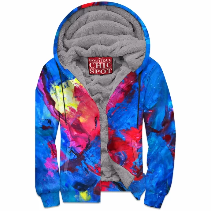 Crabs In Space Zip Fleece Hoodie