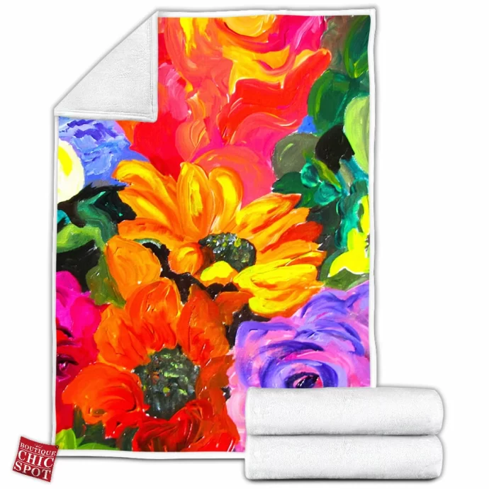 Tropical Colors Fleece Blanket