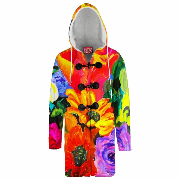 Tropical Colors Hooded Cloak Coat