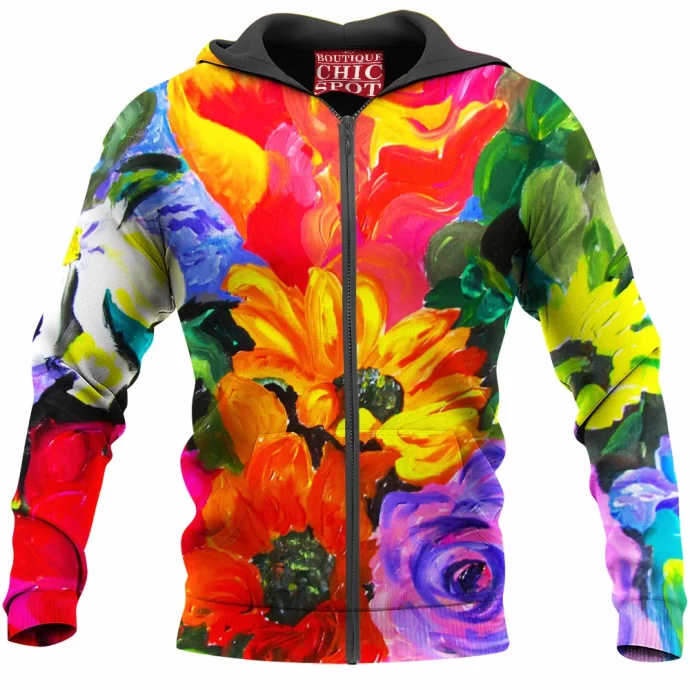 Tropical Colors Zip Hoodie