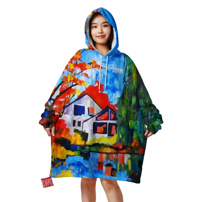 Fall At Orchard Pond Blanket Hoodie