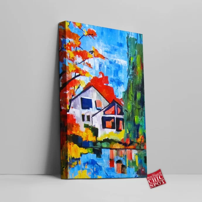 Fall At Orchard Pond Canvas Wall Art