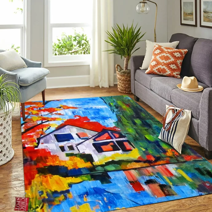 Fall At Orchard Pond Rectangle Rug