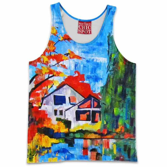 Fall At Orchard Pond Tank Top