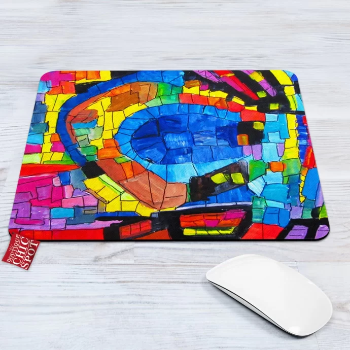 Central Blue Mouse Pad