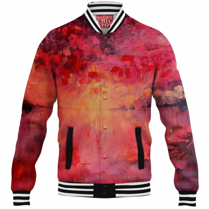 Red sky at night Baseball Jacket