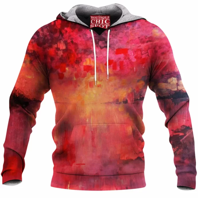 Red sky at night Fleece Hoodie