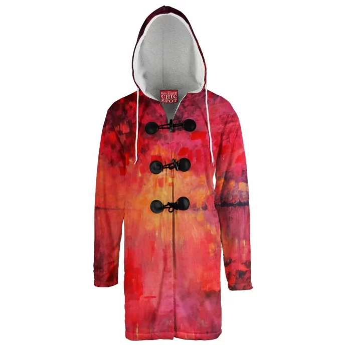 Red sky at night Hooded Cloak Coat