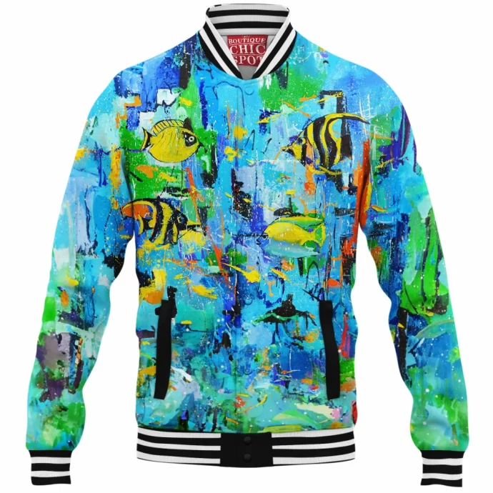 Blue Sea Baseball Jacket