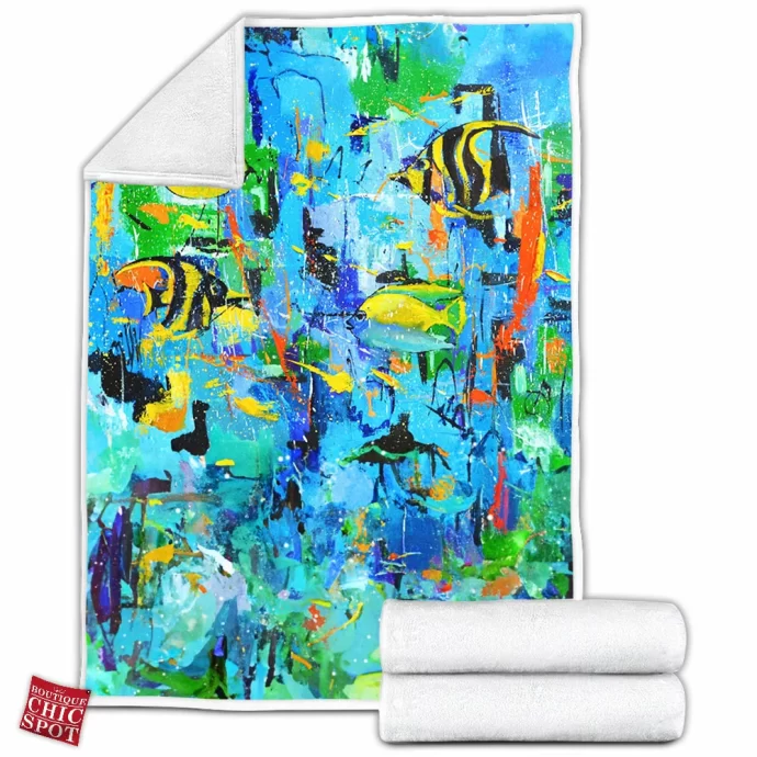 Blue Sea Fleece Blanket