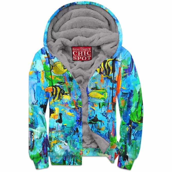 Blue Sea Zip Fleece Hoodie