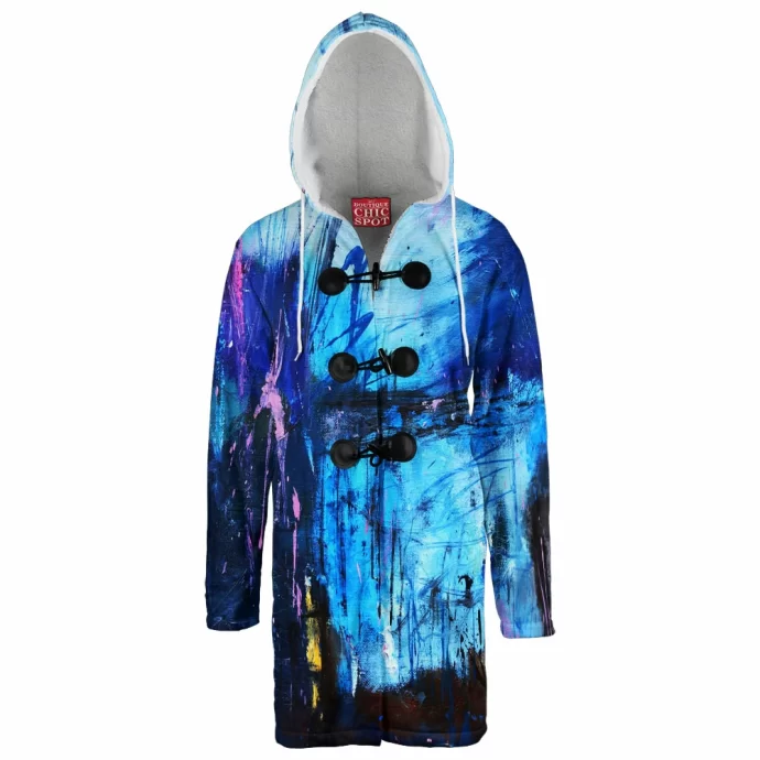 Blue Morning Hooded Cloak Coat