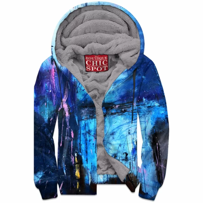 Blue Morning Zip Fleece Hoodie