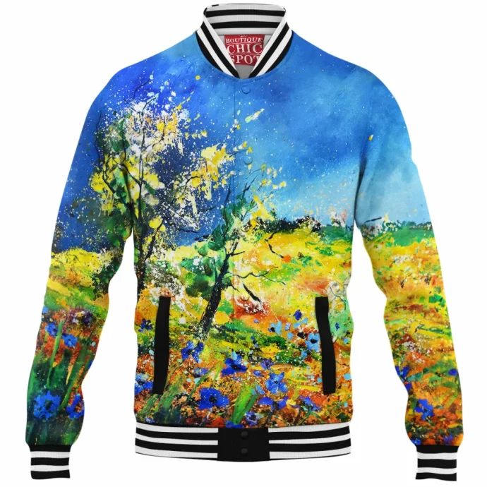 Trees in Spring Baseball Jacket