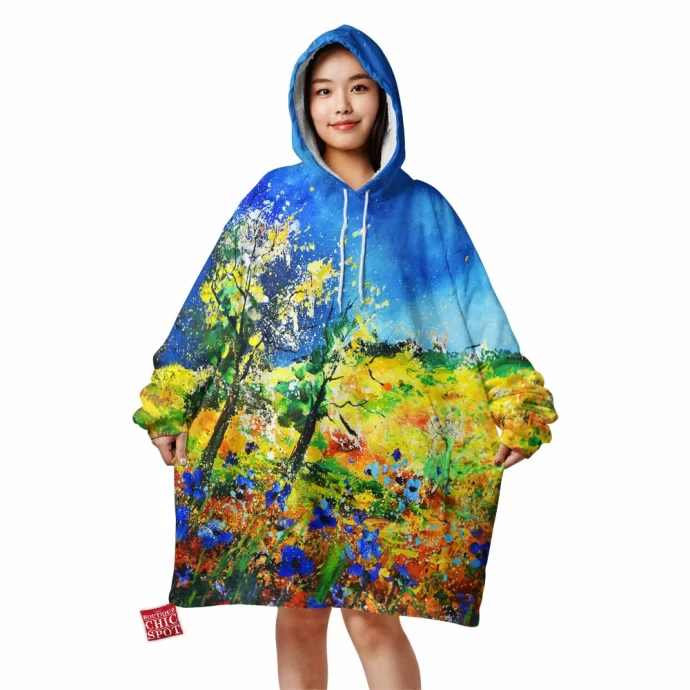 Trees in Spring Blanket Hoodie