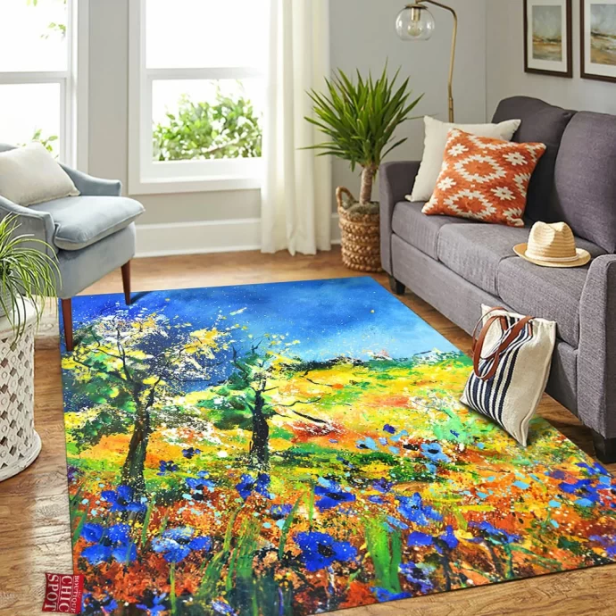 Trees in Spring Rectangle Rug