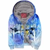Abstract Zip-Fleece-Hoodie