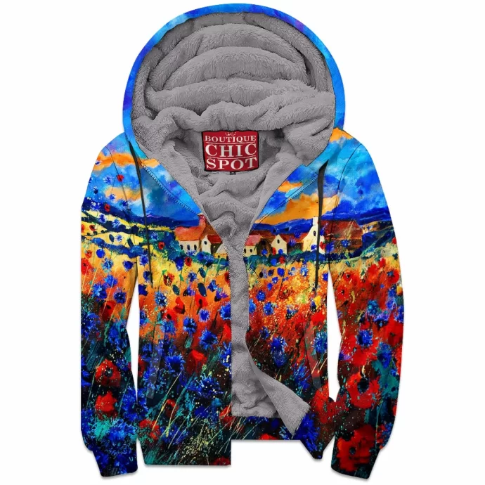 Field Flowers Zip Fleece Hoodie