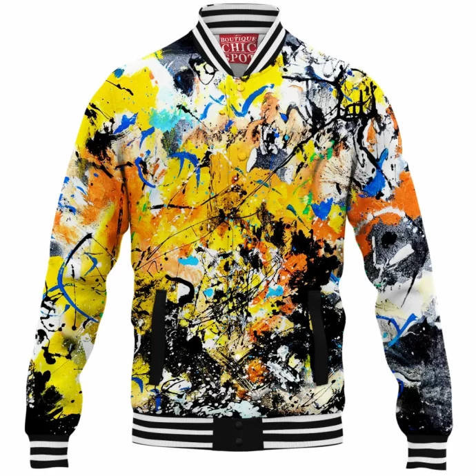 Mixed Media Baseball Jacket