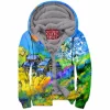 Abstract Zip-Fleece-Hoodie
