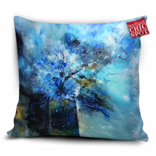 Abstract Blue Pillow Cover