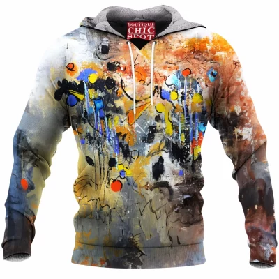 Abstract Fleece-Hoodie