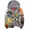 Abstract Zip-Fleece-Hoodie