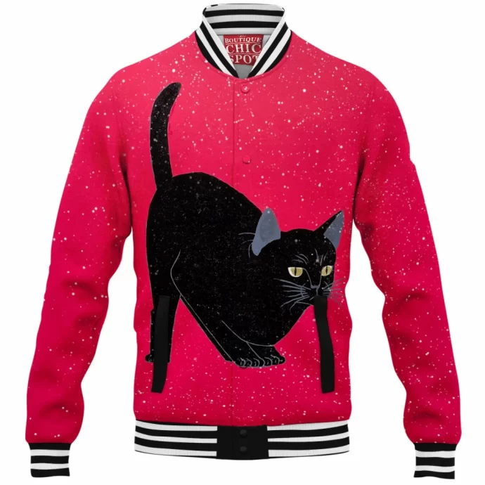 Black Cat Baseball Jacket