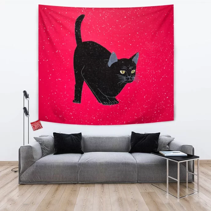 Black Cat Tapestry