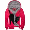 Black Cat Zip-Fleece-Hoodie