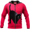 Black Cat Zip-Hoodie