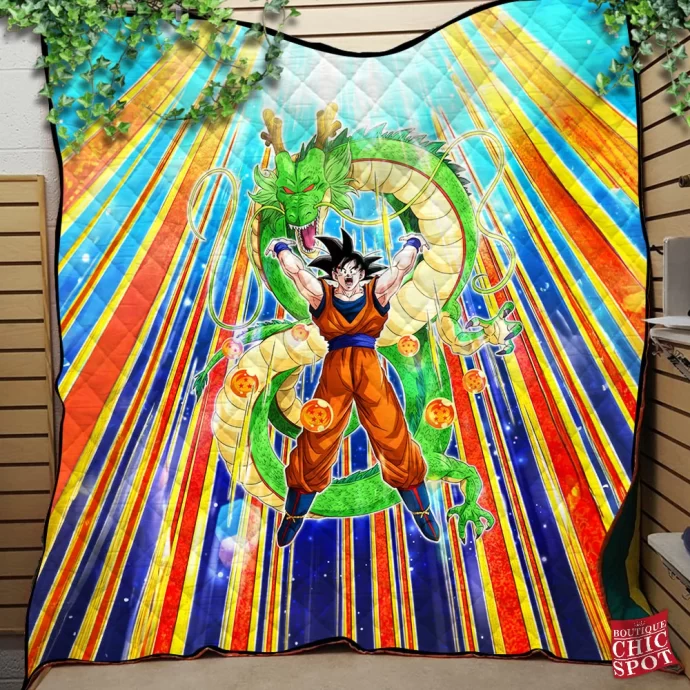 Son Goku Quilt Blanket