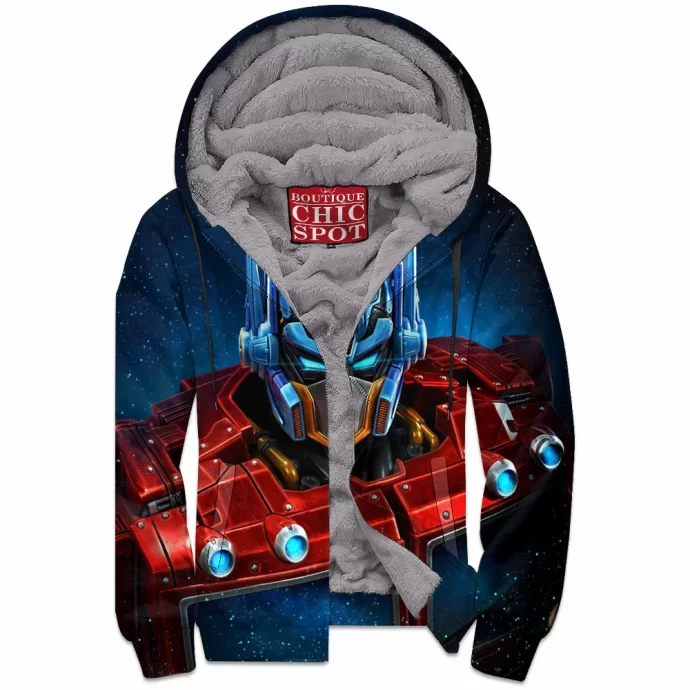 Optimus Prime Zip Fleece Hoodie