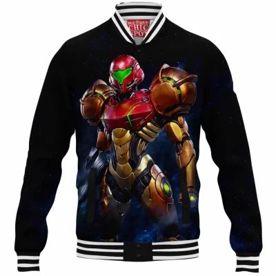 Game Baseball-Jacket, Metroid Baseball-Jacket, Samus Baseball-Jacket