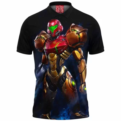 Game Polo Shirt, Metroid Polo Shirt, Samus Polo Shirt