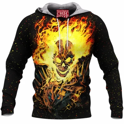 Comic Fleece-Hoodie, Ghost Rider Fleece-Hoodie