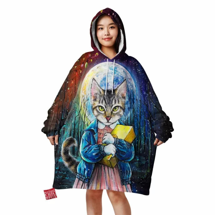 Stranger Things Eleven Cat Blanket Hoodie