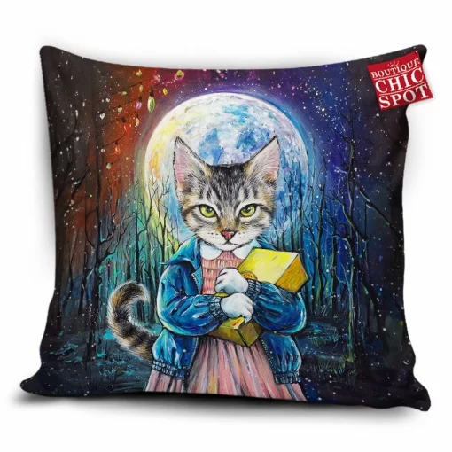 Stranger Things Eleven Cat Pillow Cover