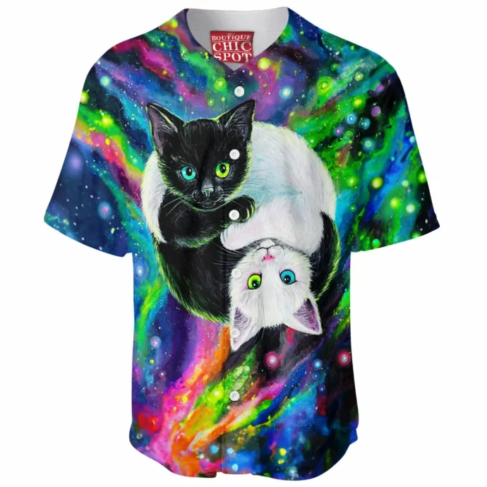 Yin Yang Cats Baseball Jersey