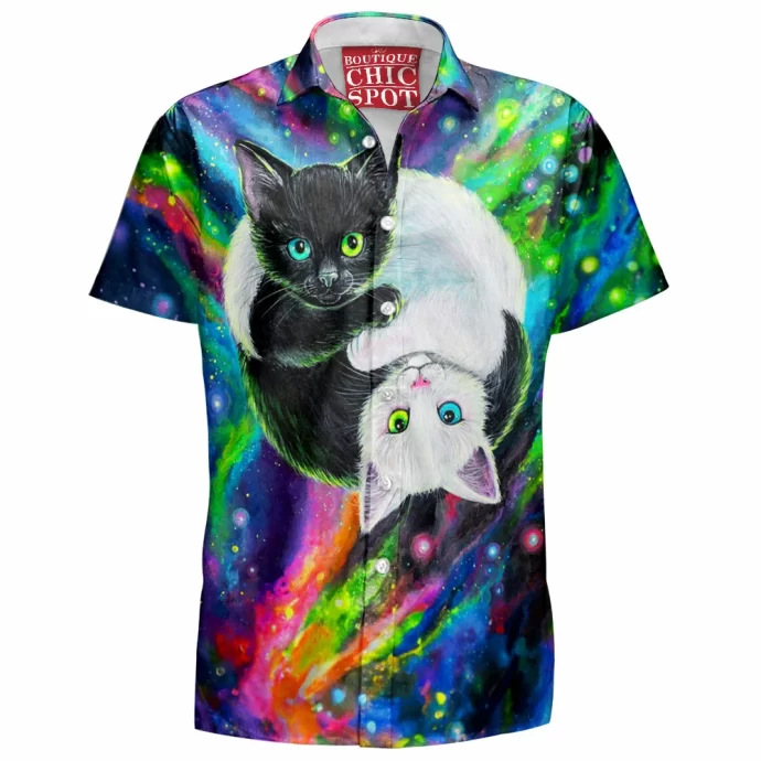 Yin Yang Cats Hawaiian Shirt