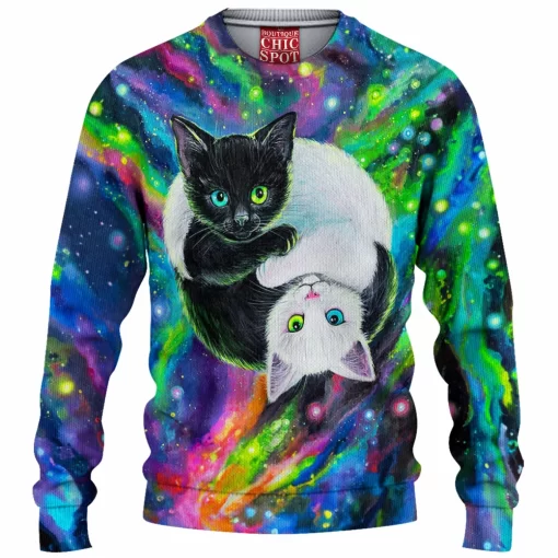 Yin Yang Cats Knitted Sweater