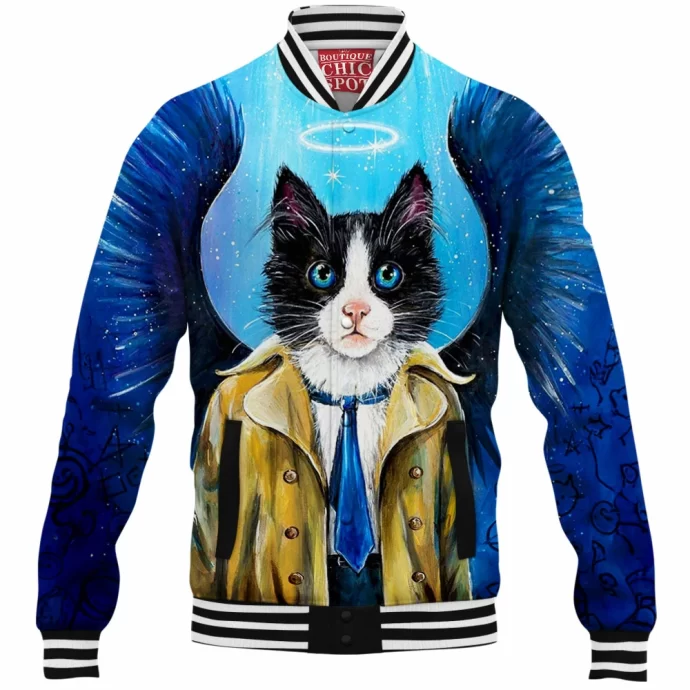 Angel Supernatural Cat Baseball Jacket